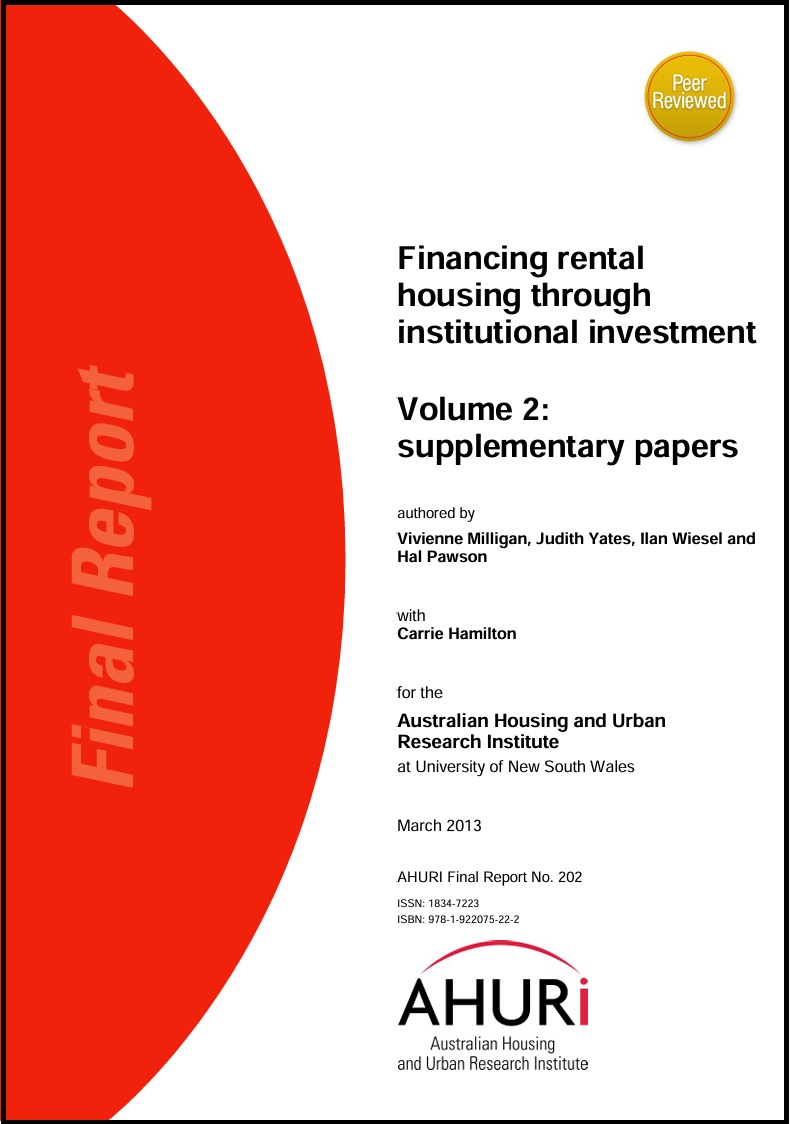AHURI Final Report