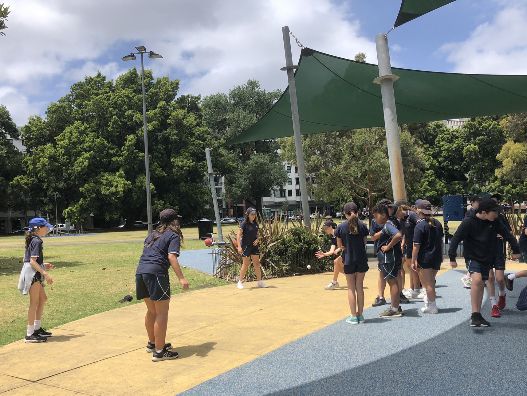 It is common in high-density Local Government Areas in Sydney for classroom activities to take place in public open space.