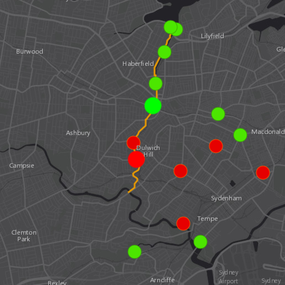 Sydney transport map