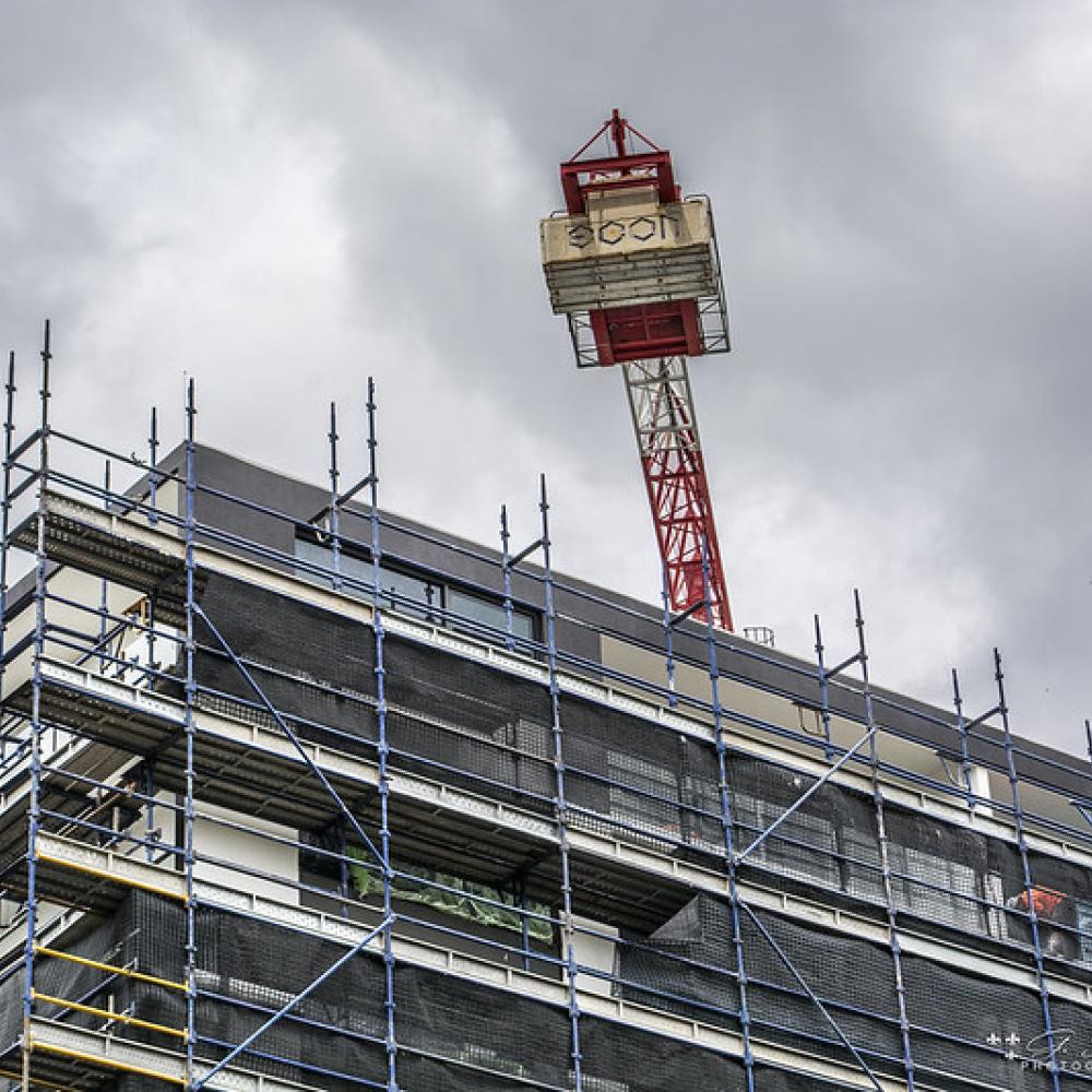 Crane and a construction site