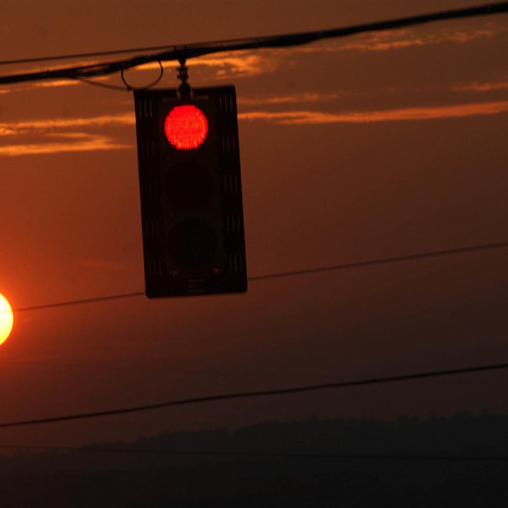 Red traffic light