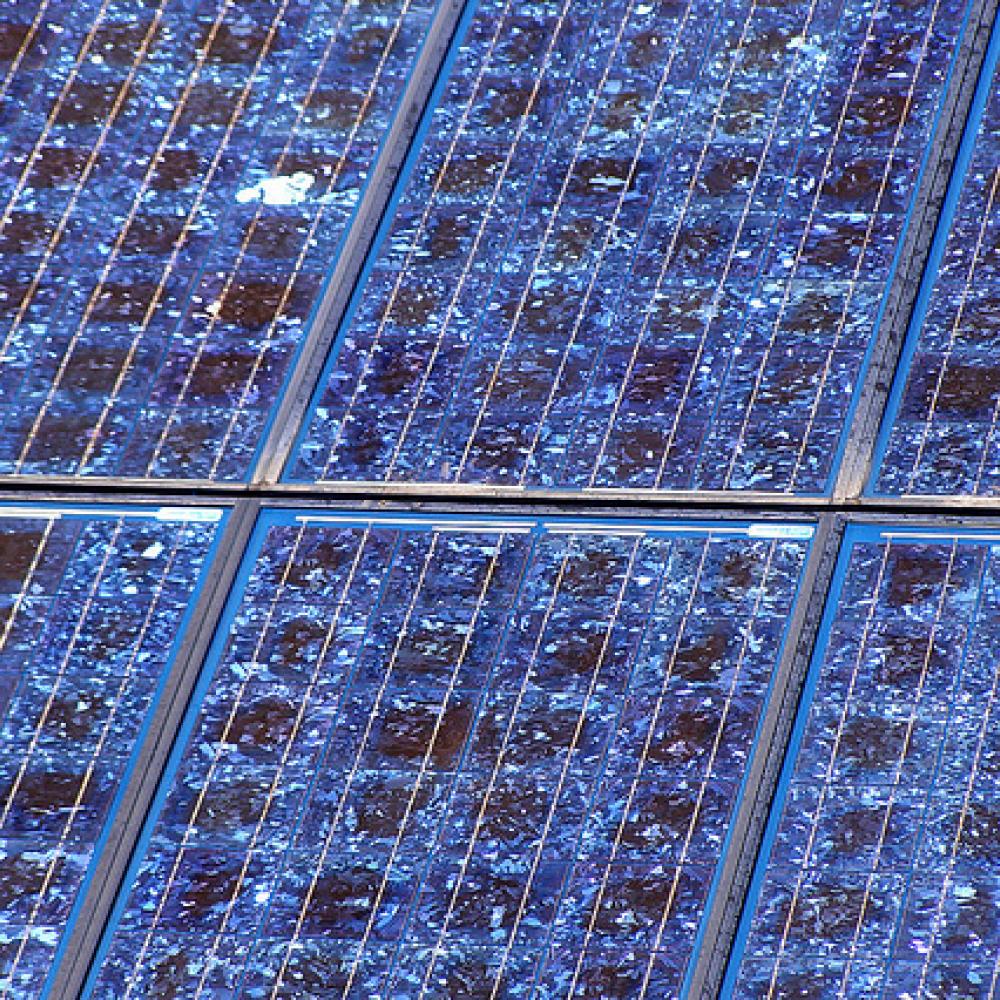 Huge solar panel field