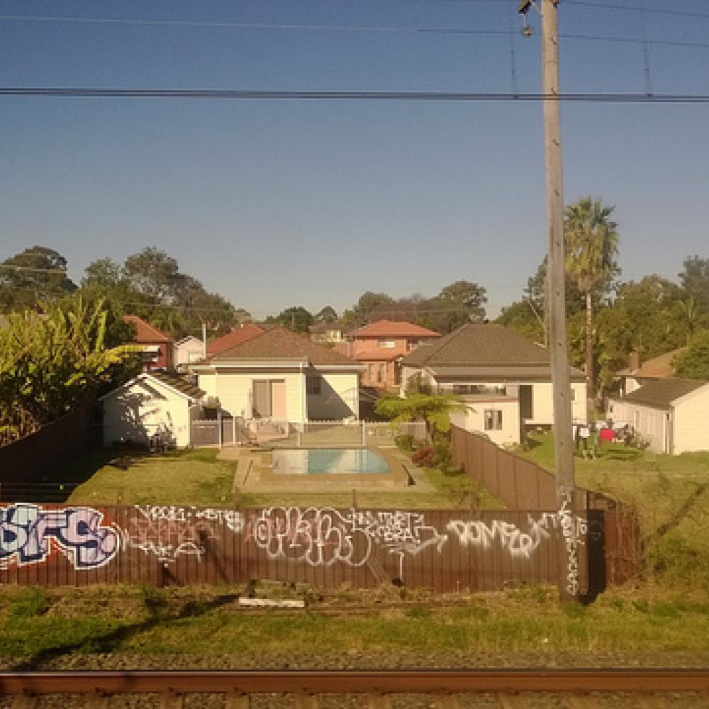 Graphiti on a house fence