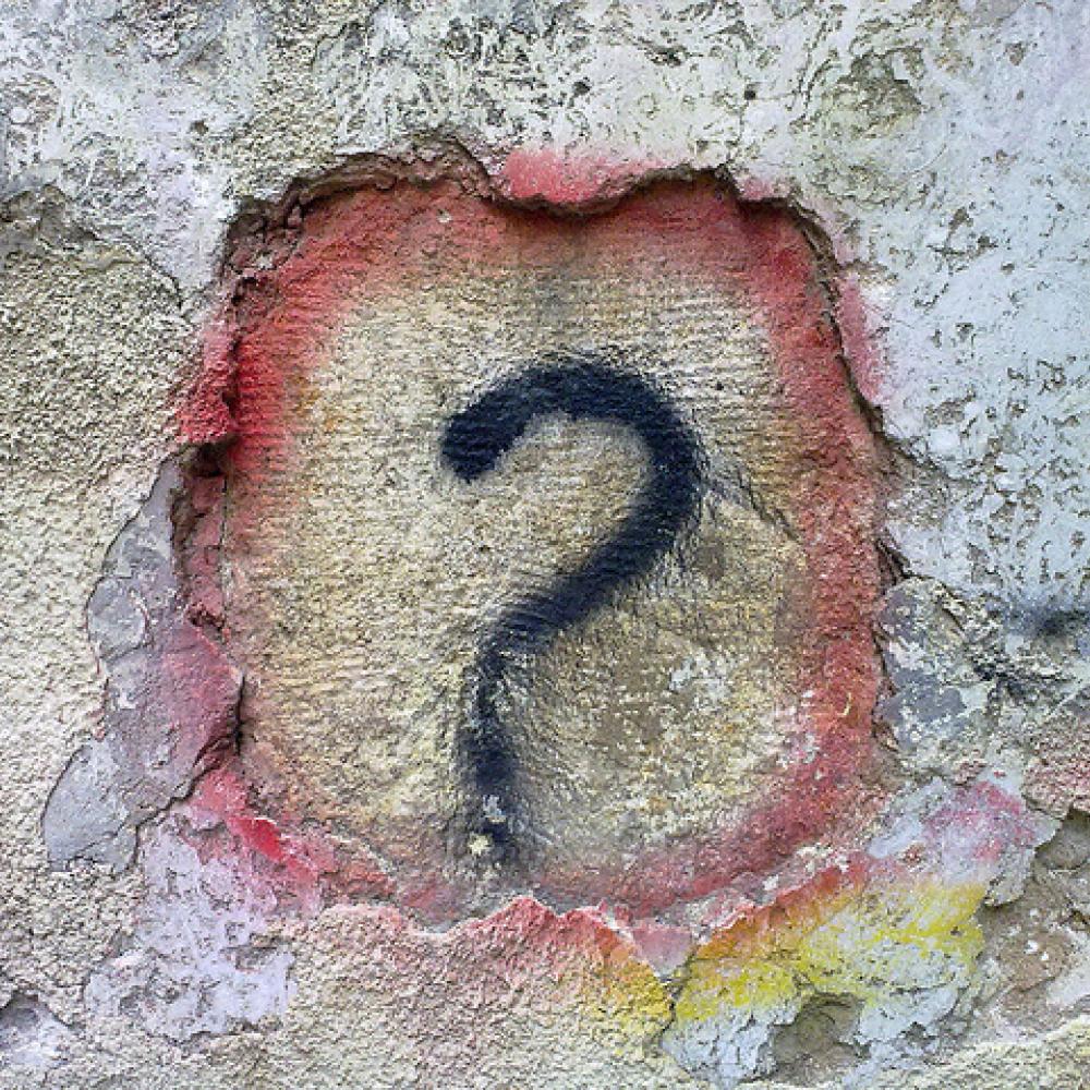 Question mark grafiti