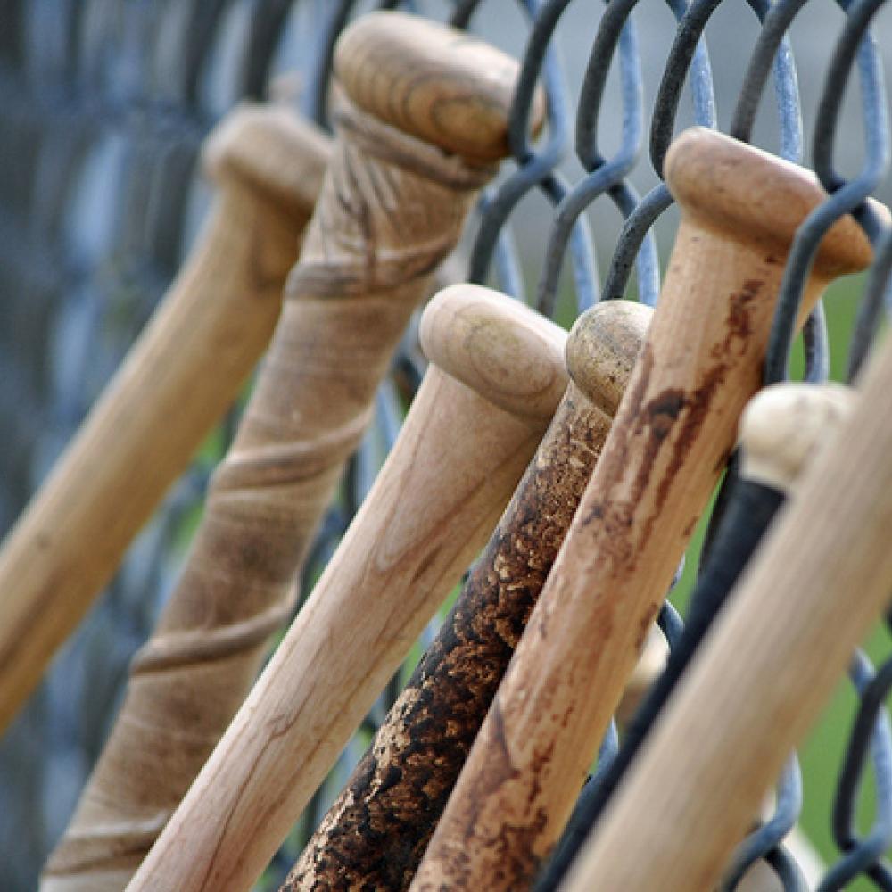 Group of baseball bats