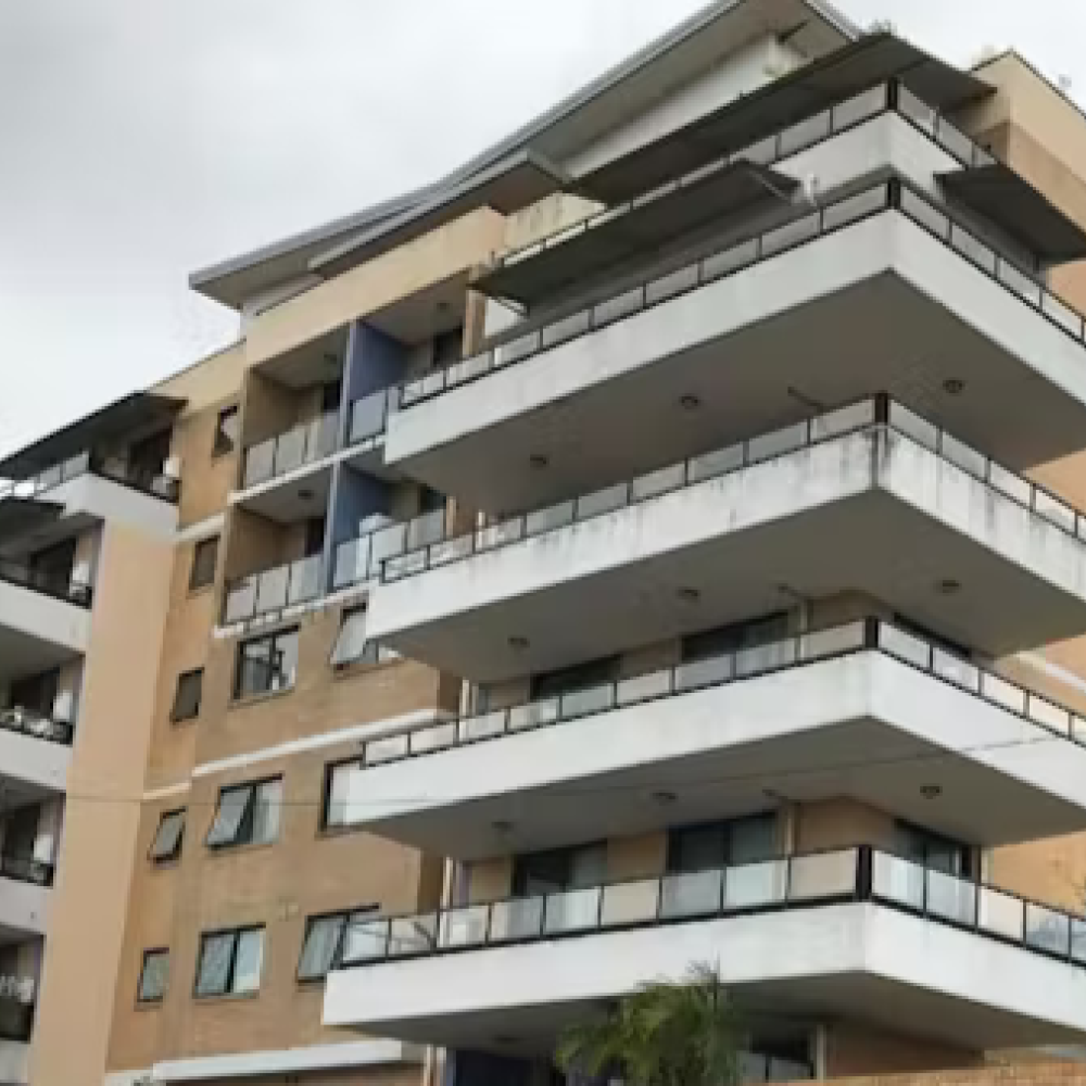 Apartment in cloudy skies