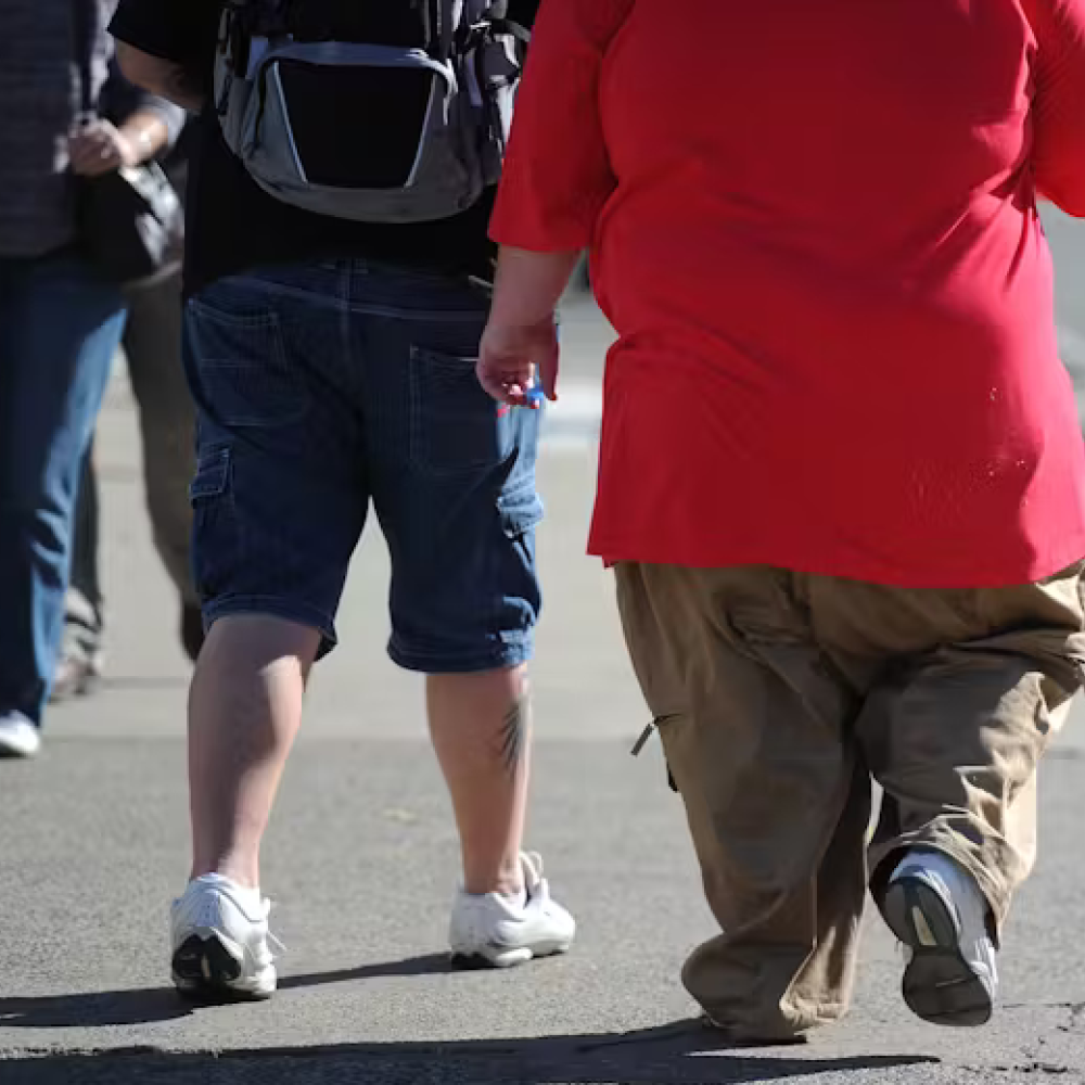 Two people walking