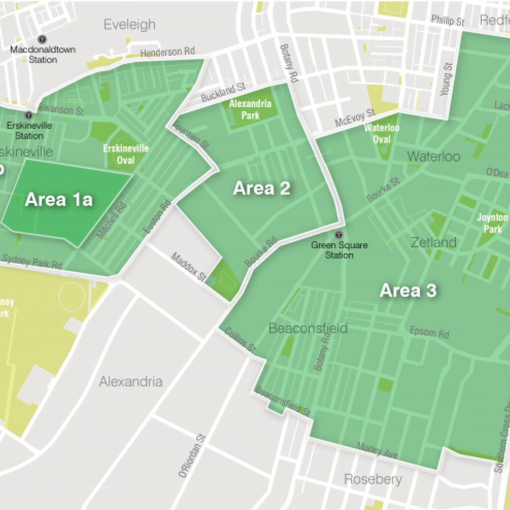 Arial map of social cohesion zones